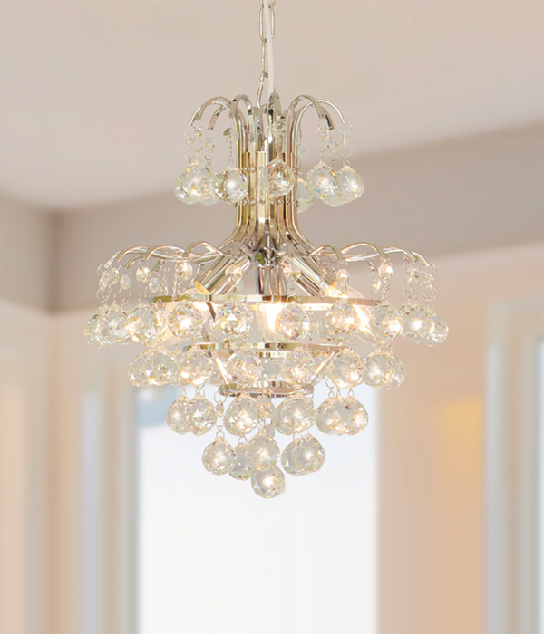 엘피스 3등 LED 펜던트, 크리스탈 식탁등, 인테리어 펜던트조명(크롬,골드)