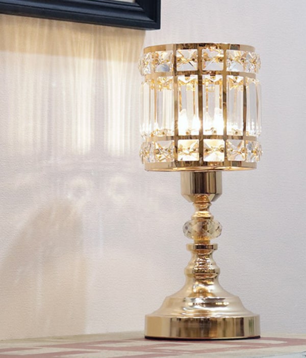 안단티노 미니 크리스탈 침실스탠드 (골드, 크롬)